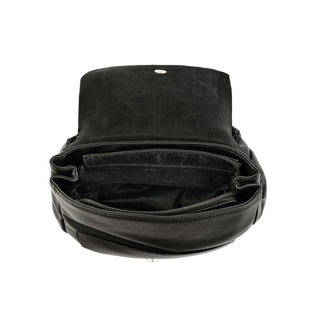 Mochila con tapa mediana adelia negro-3