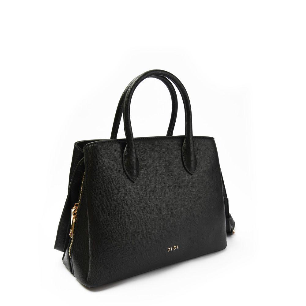 Taurin Cartera Dos Asas Tres Divisiones Mediana Negro-1
