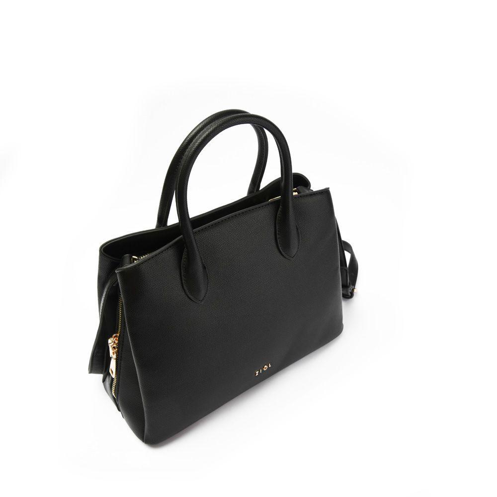 Taurin Cartera Dos Asas Tres Divisiones Mediana Negro-2