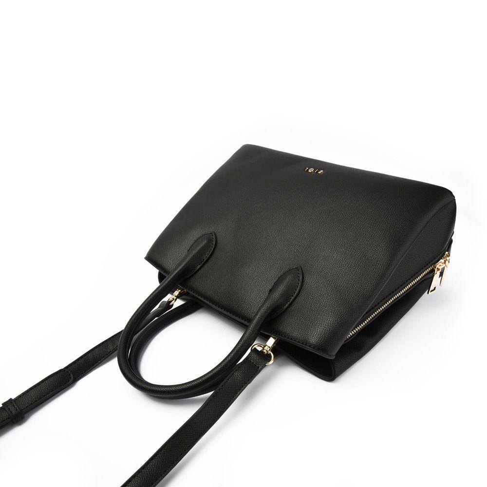 Taurin Cartera Dos Asas Tres Divisiones Mediana Negro-3
