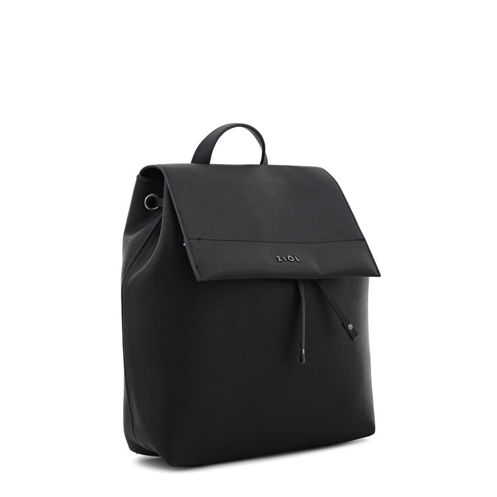 Mochila con tapa tiaré mediana negro-1