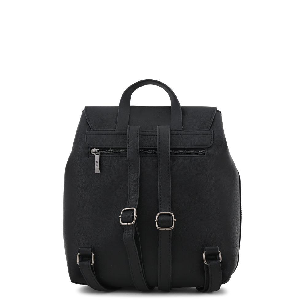 Mochila con tapa tiaré mediana negro-2