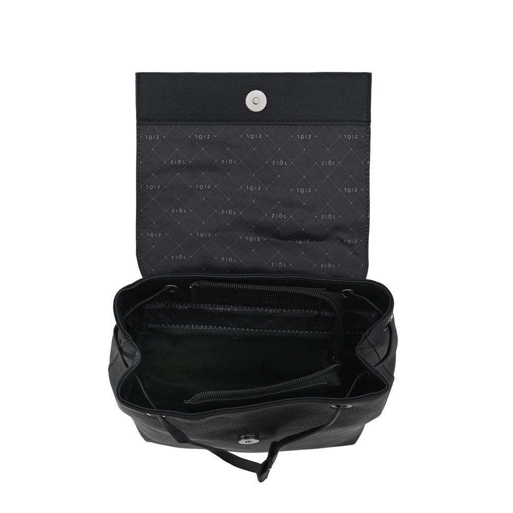 Mochila con tapa tiaré mediana negro-3