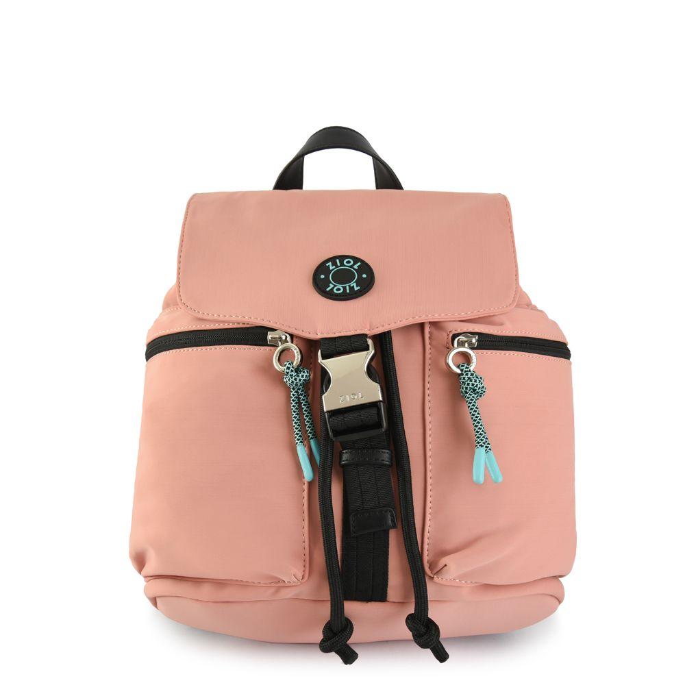 Mochila con tapa mediana elvas rosa viejo-0