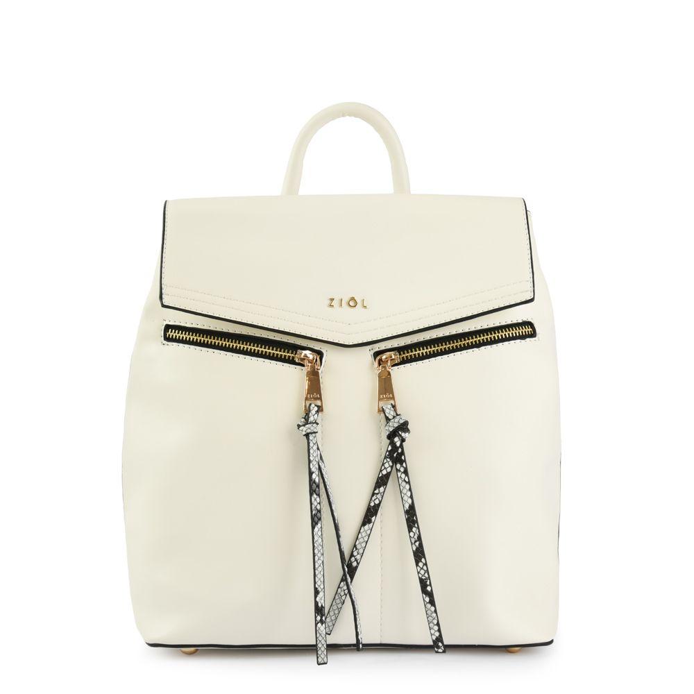 Mochila con tapa pequeña alanis blanco-0