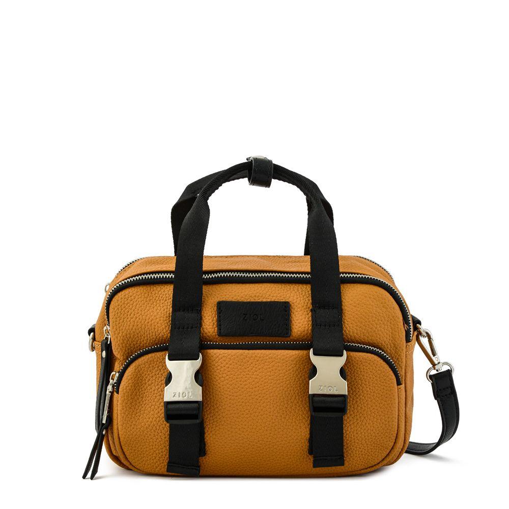 Cartera bandolera mediana dorina camel-0