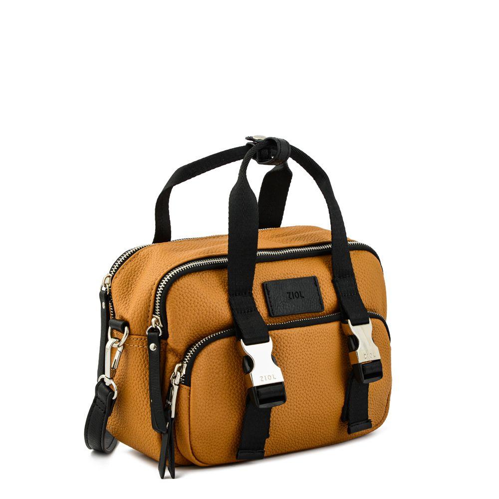 Cartera bandolera mediana dorina camel-1