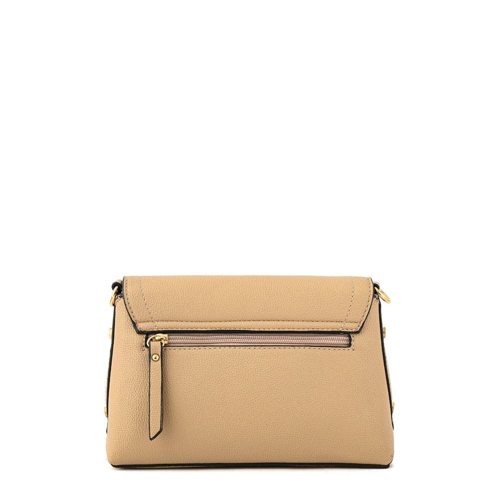 Cartera bandolera con tapa pequeña griselda beige-2