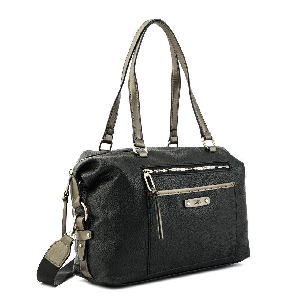 Cartera dos asas grande lima negro-1