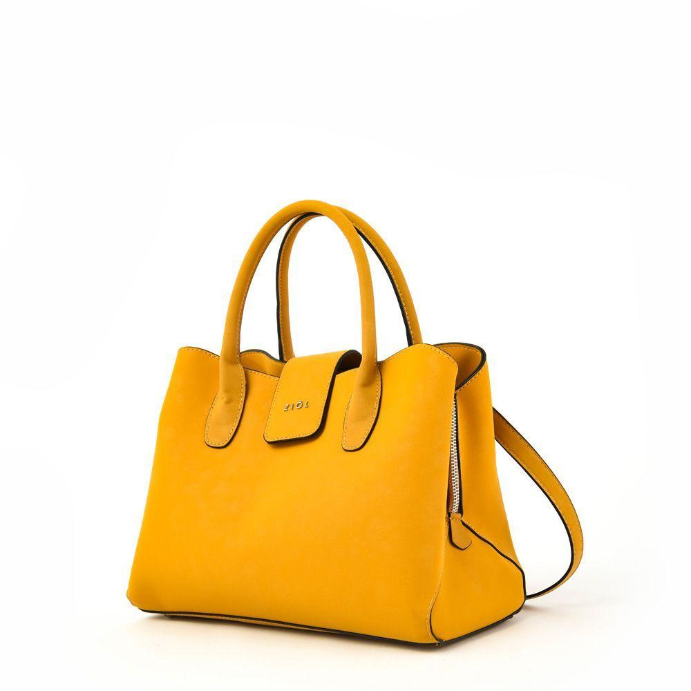 Elodie Cartera Tipo Dos Asas Tres Divisiones Mostaza-1