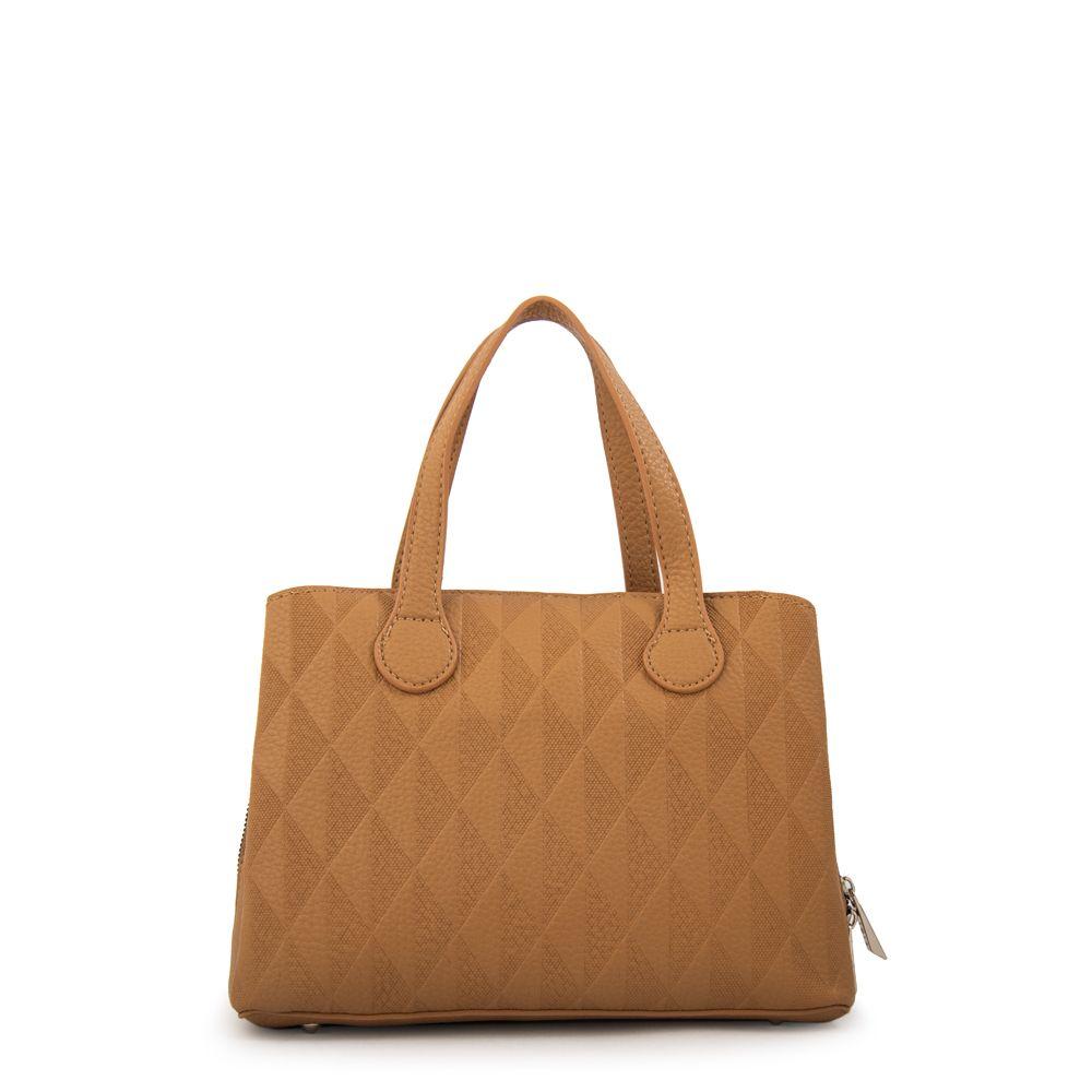Cartera tote francini pequeña camel-2
