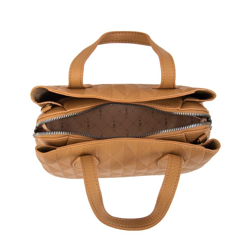 Cartera tote francini pequeña camel-3
