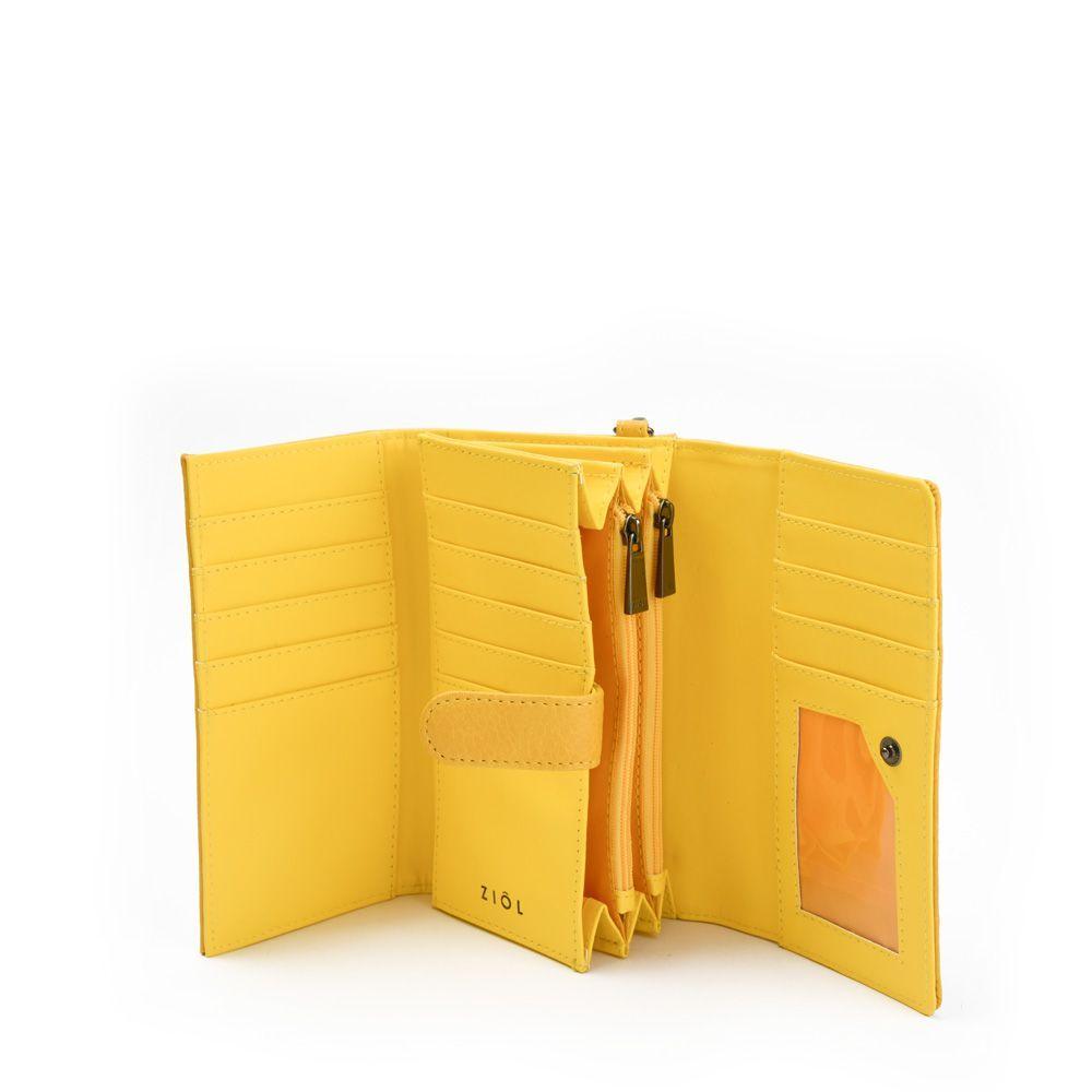 Bee Billetera Acordeon Mediana Amarillo-2
