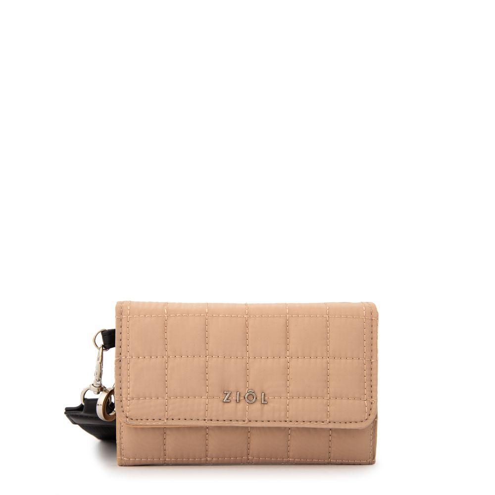 billetera cierre exterior mediana nacha beige-0