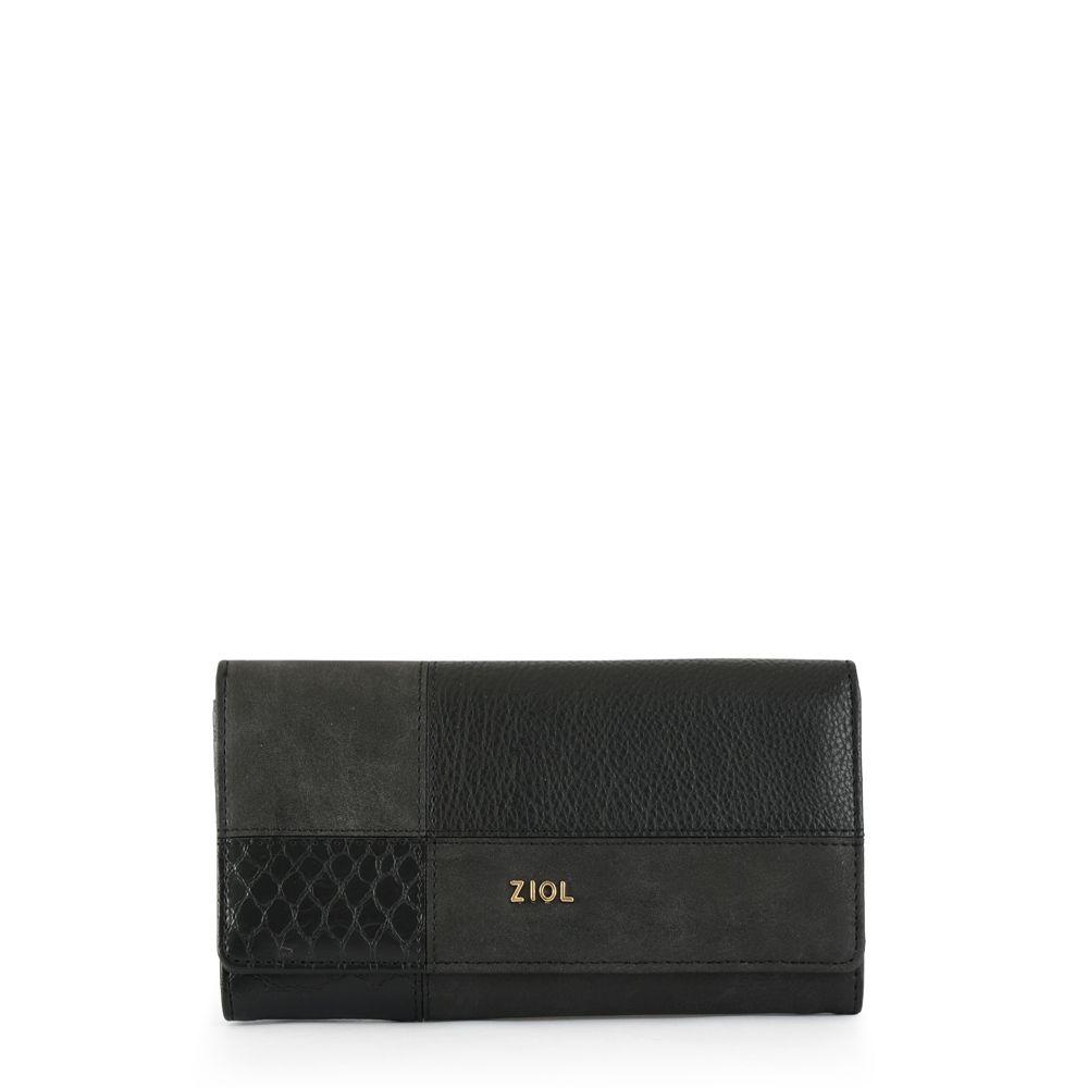 Chequera con flap grande croix negro-0