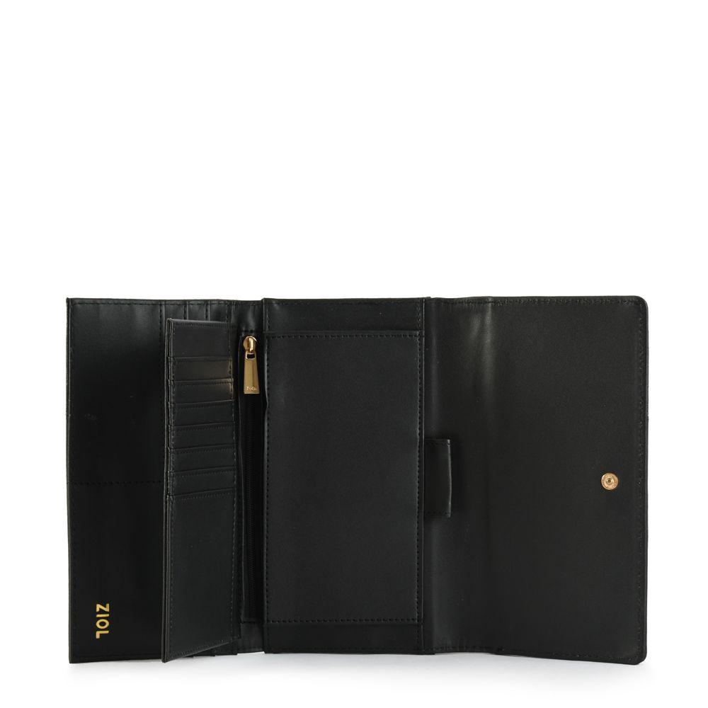 Chequera con flap grande croix negro-2