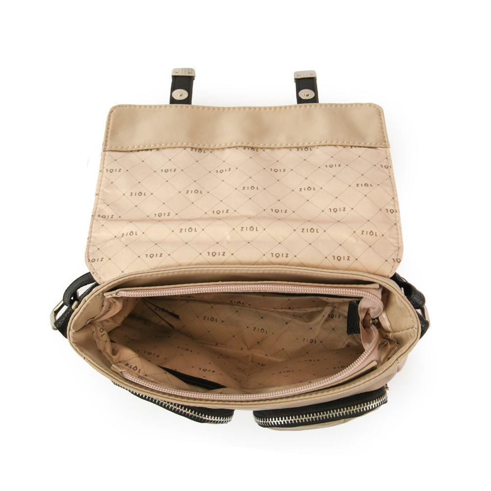 Cartera bandolera con tapa mediana erzurum taupe-3