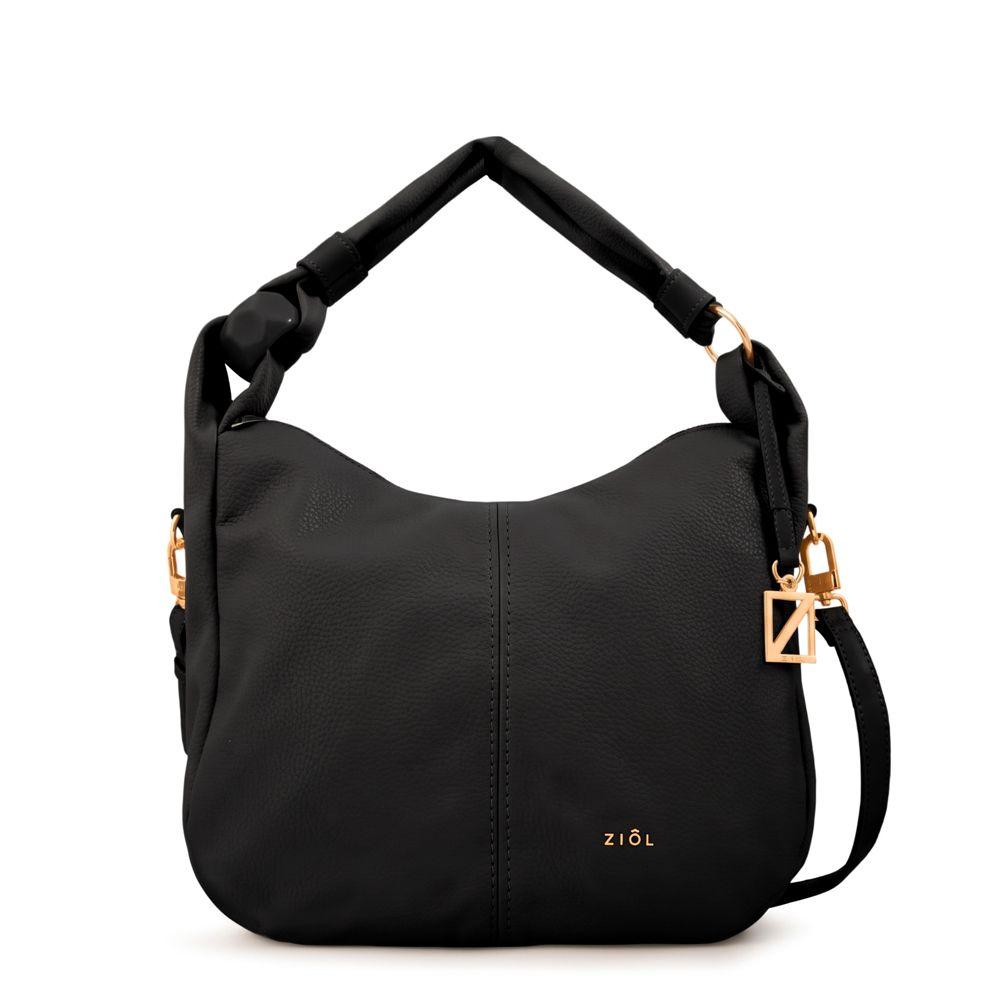 Cartera corte oval casandra grande negro-0