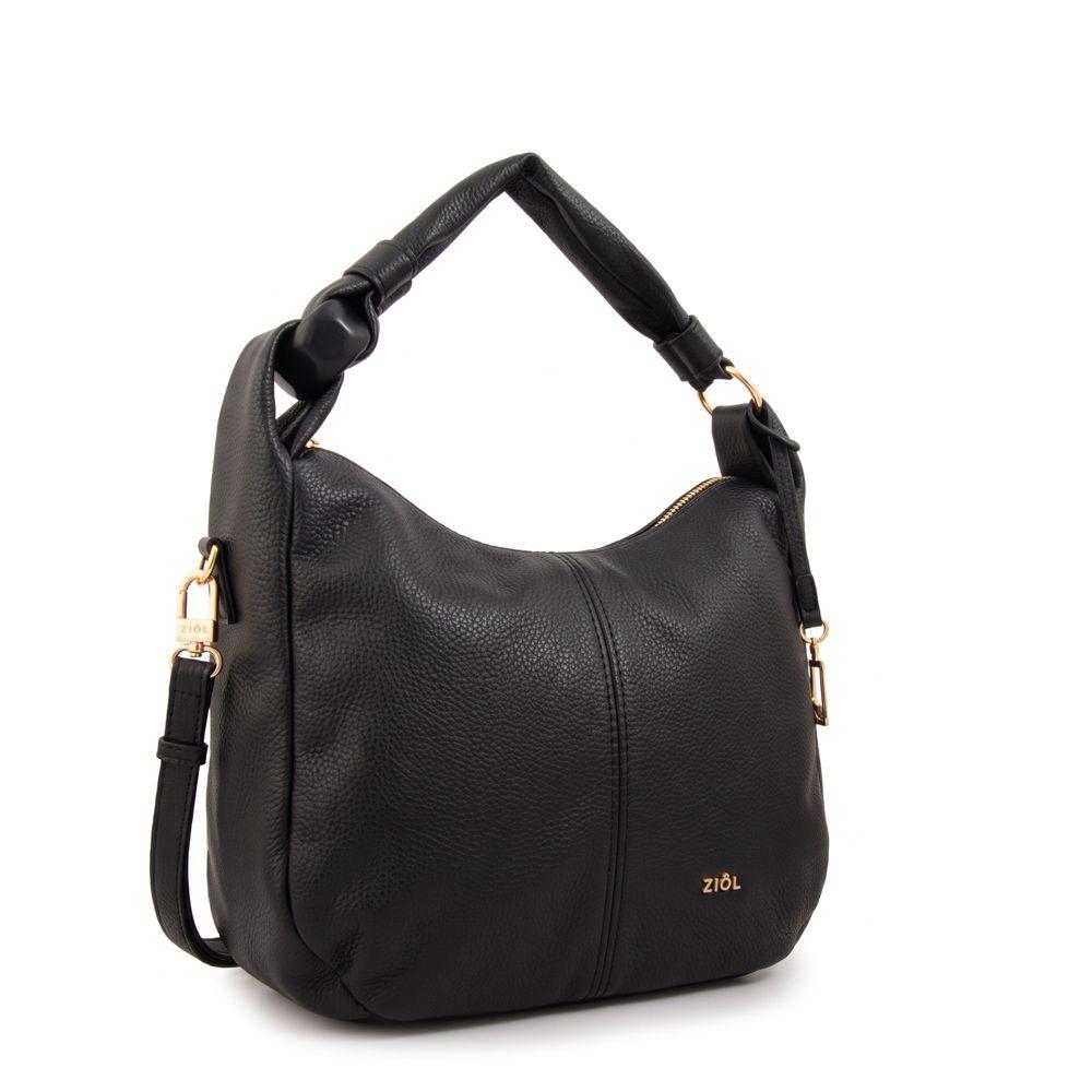 Cartera corte oval casandra grande negro-1