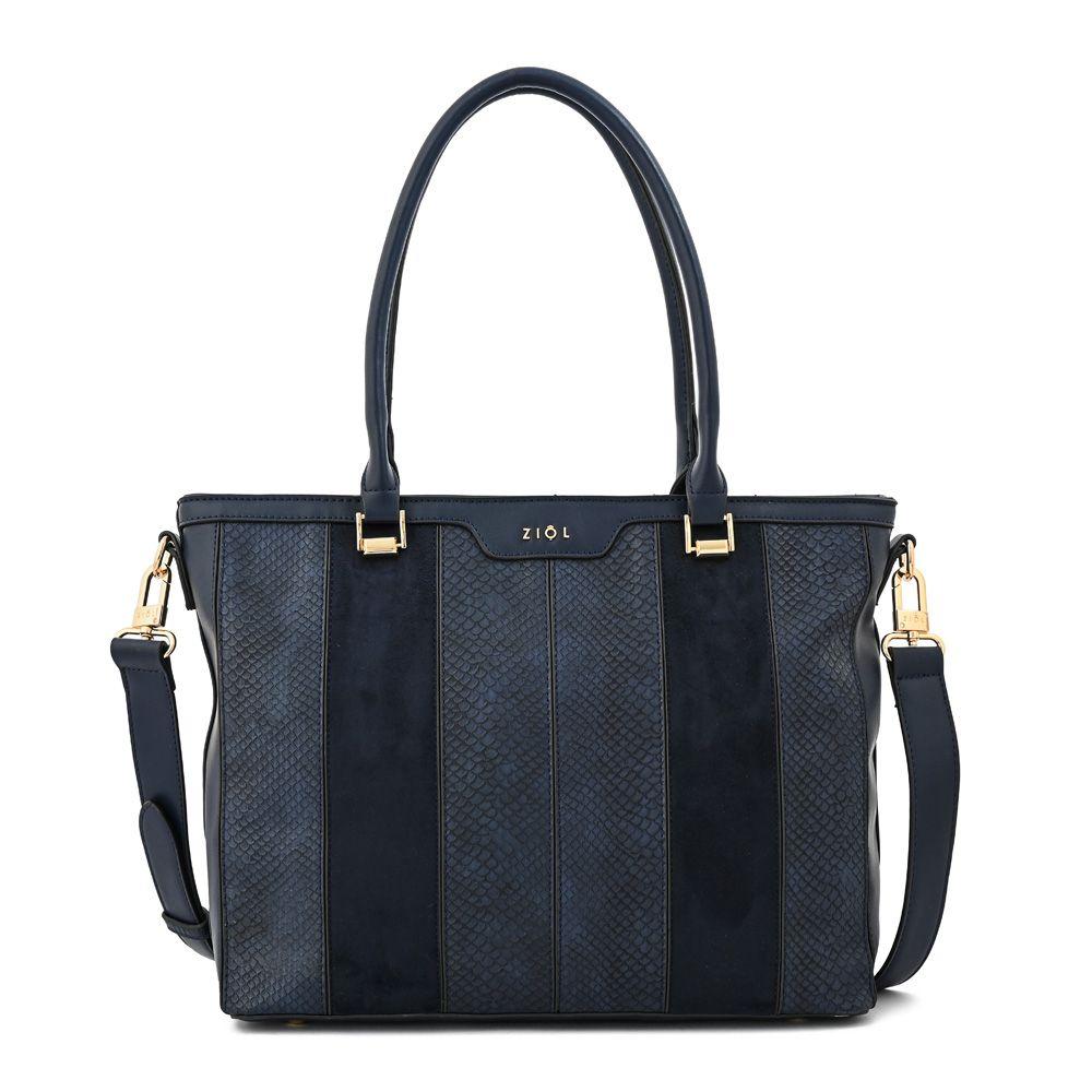 Cartera dos asas porta notebook grande bony azul oscuro-0