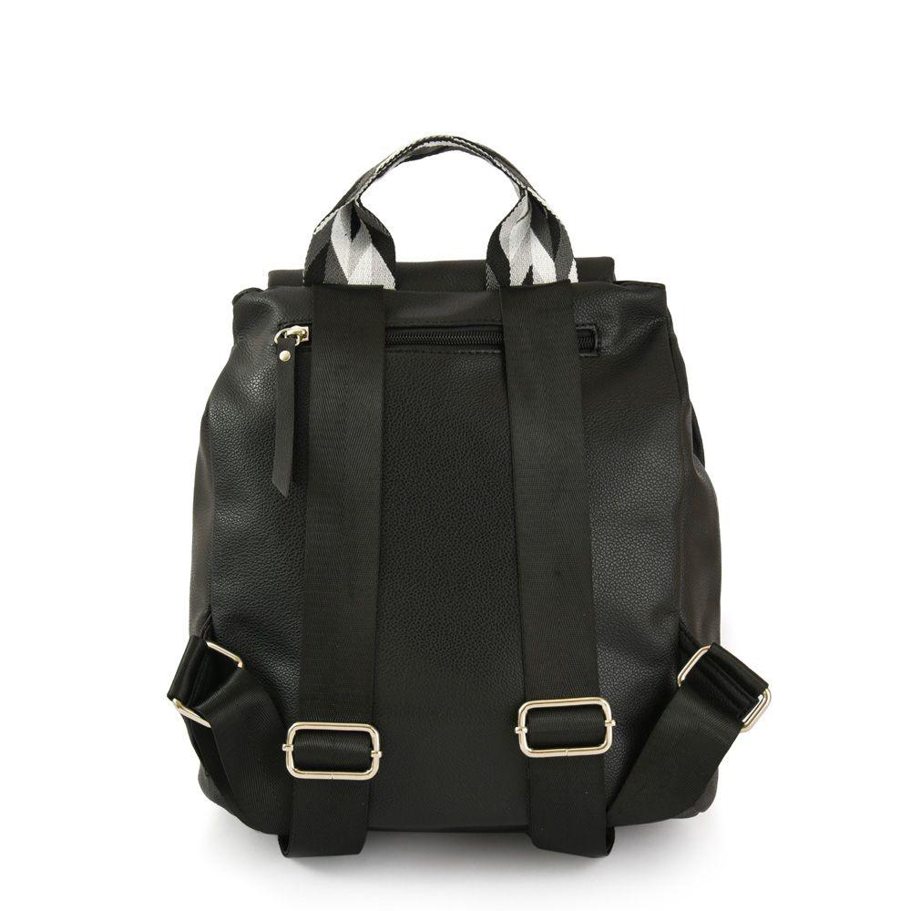 Mochila con tapa mediana colinne negro-2
