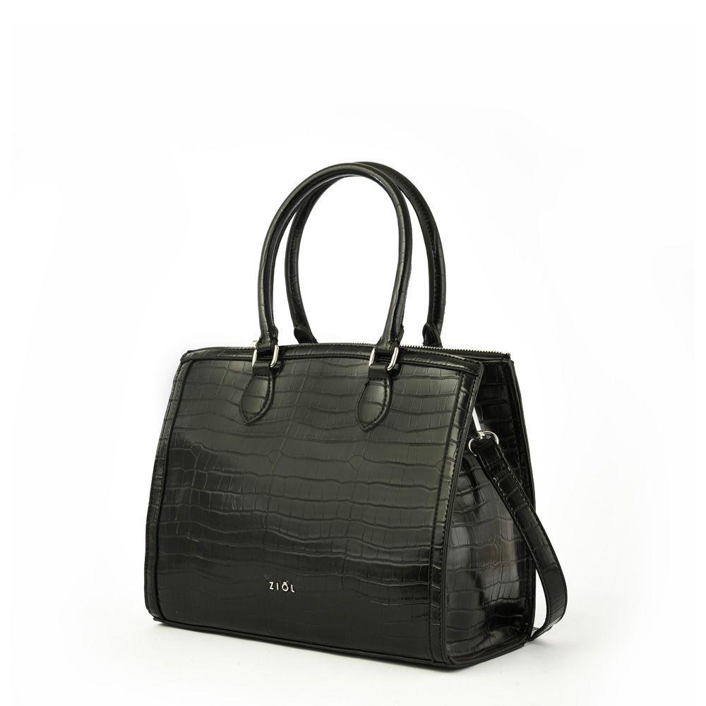 Bleu Cartera Tipo Dos Asas Tres Divisiones Negro-1