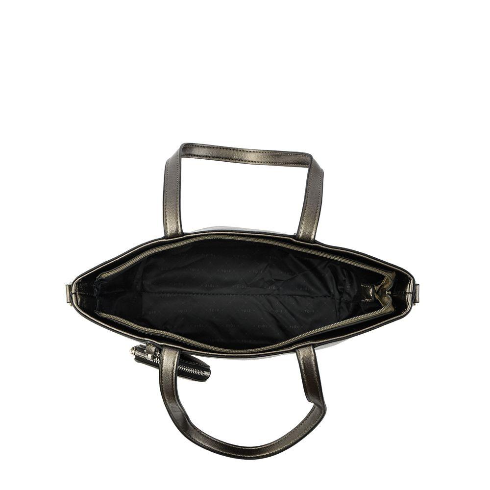 Cartera dos asas grande avin plateado oscuro-3