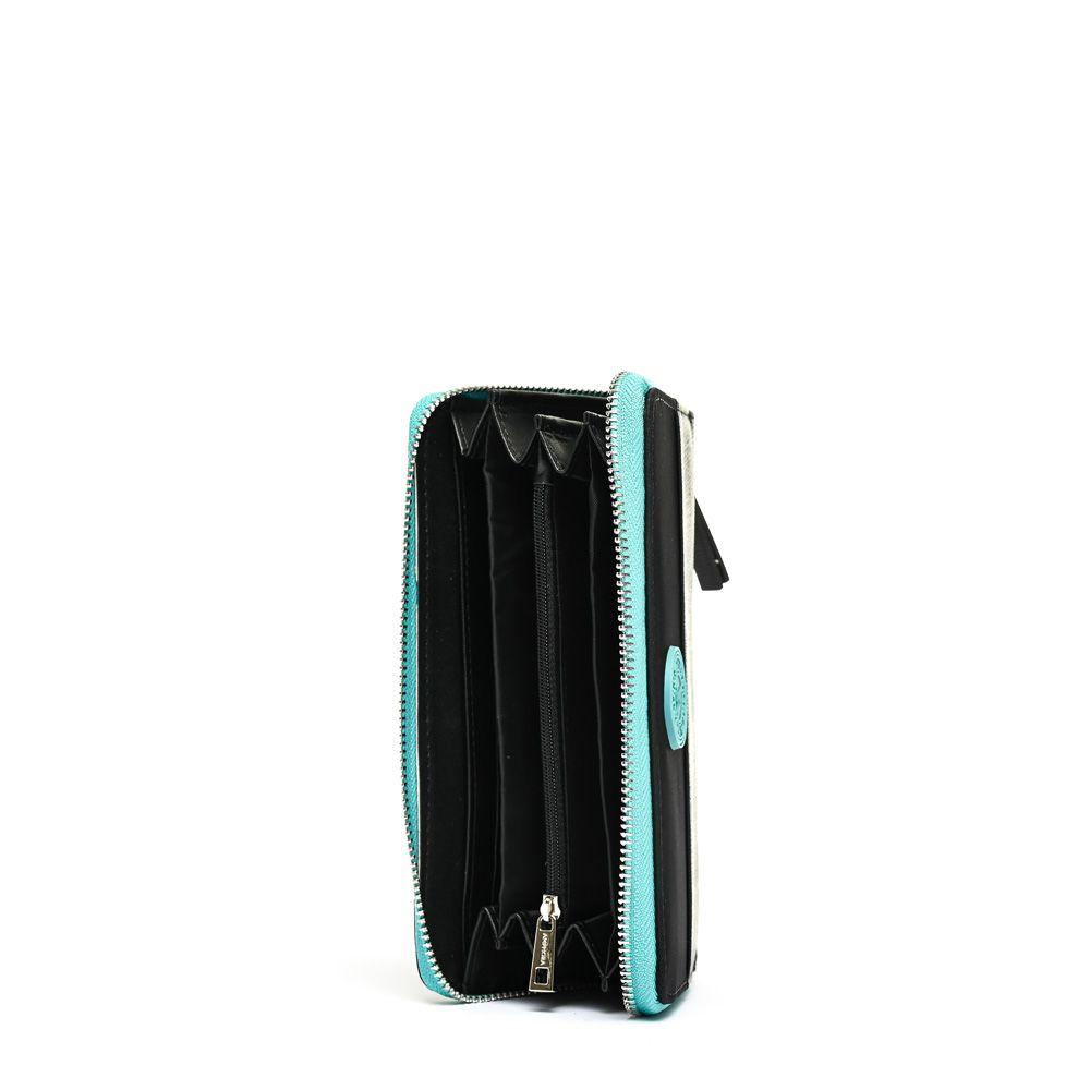 Billetera cierre exterior grande glacé negro-1
