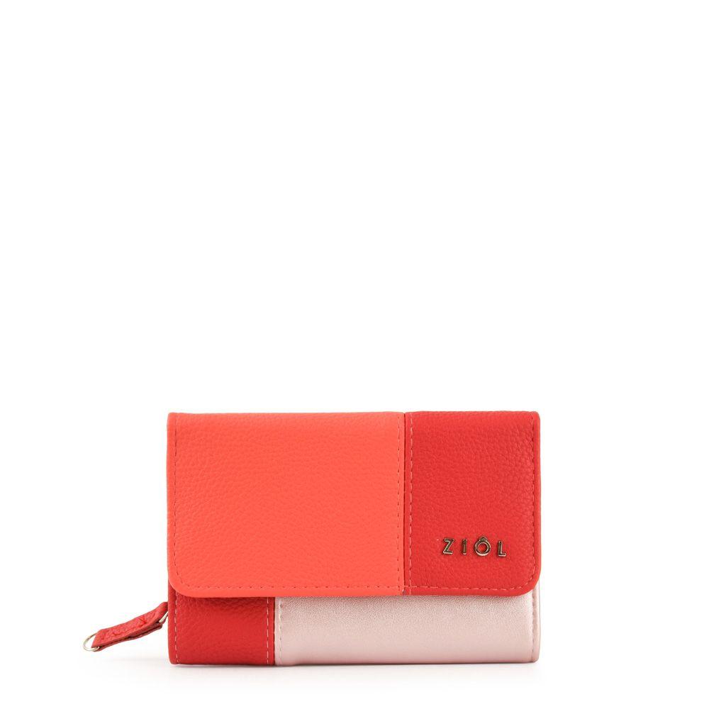 Billetera cierre exterior mediana alonsa coral-0