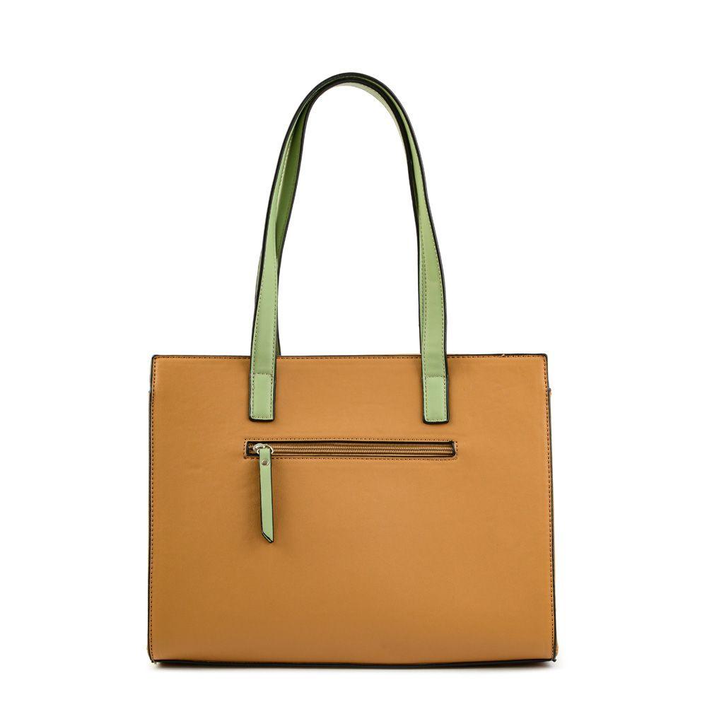 Cartera dos asas tres divisiones grande tinna camel-2