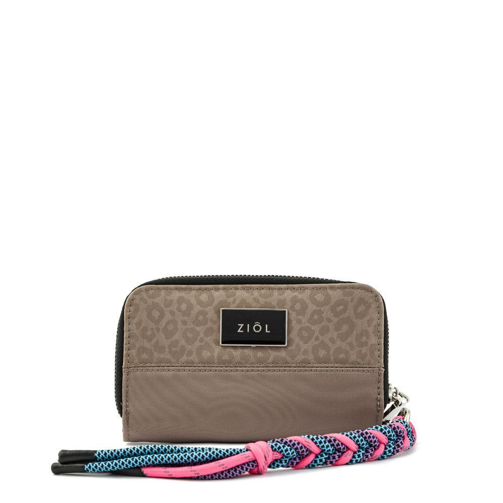 Billetera cierre exterior mediana browalia taupe-0