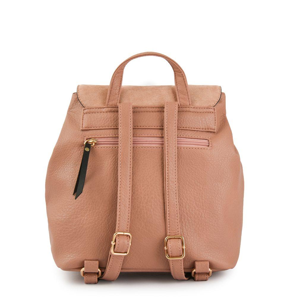 Mochila con tapa mediana bladia rosa viejo-2