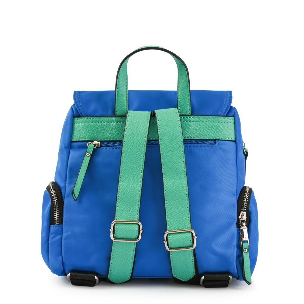 Mochila con tapa mediana minisa azul electrico-2