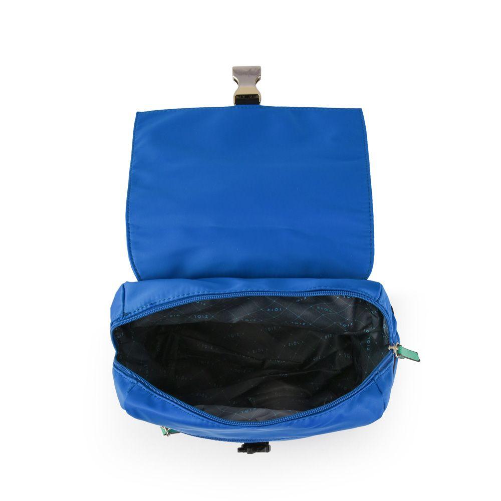 Mochila con tapa mediana minisa azul electrico-3