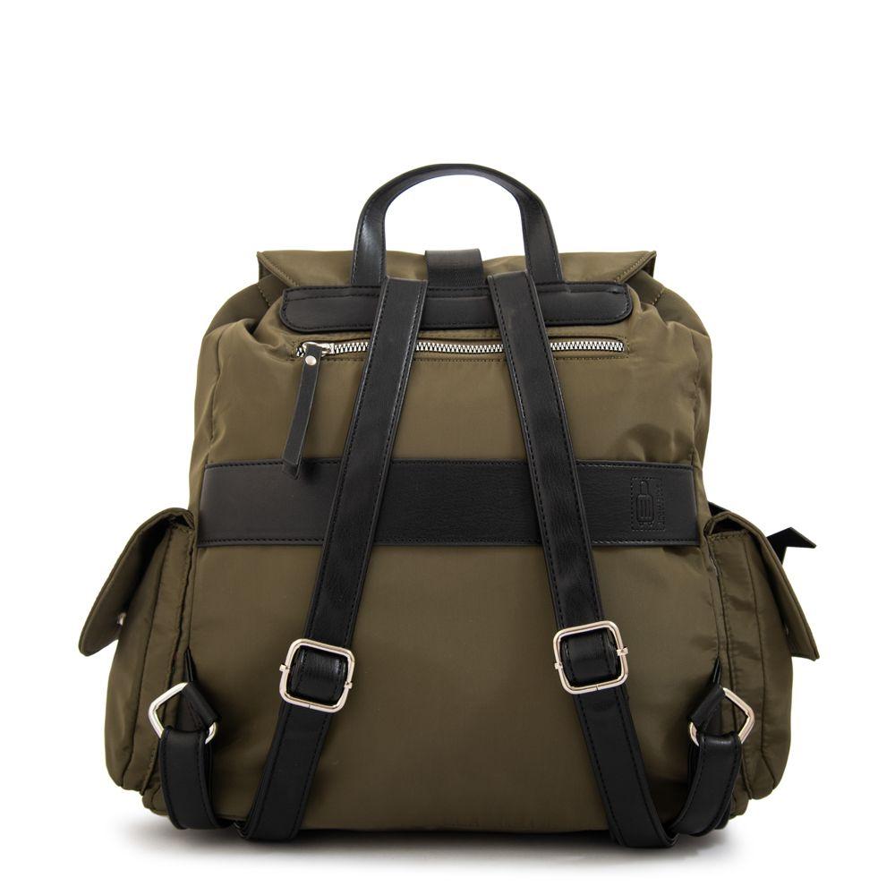 Mochila con tapa melania grande verde oliva-3