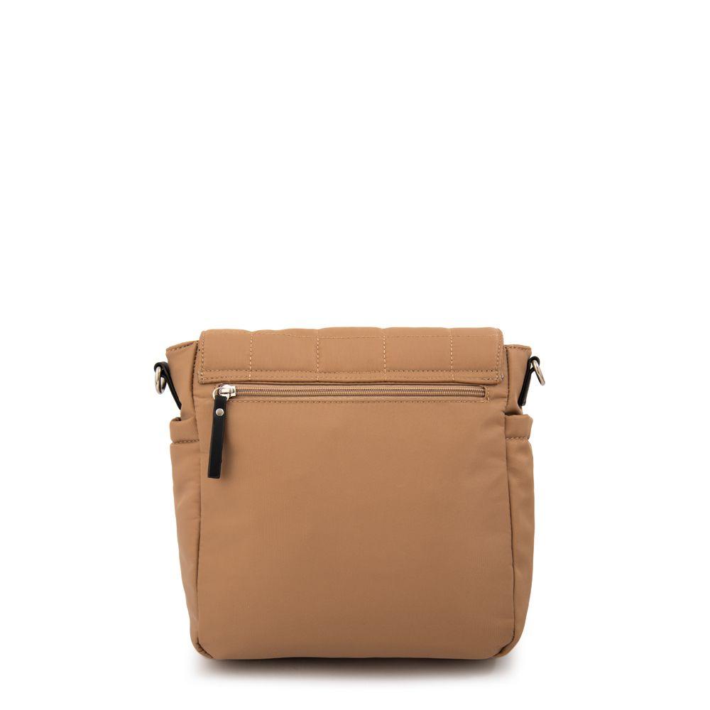 Cartera Bandolera con tapa mediana belina beige oscuro-2