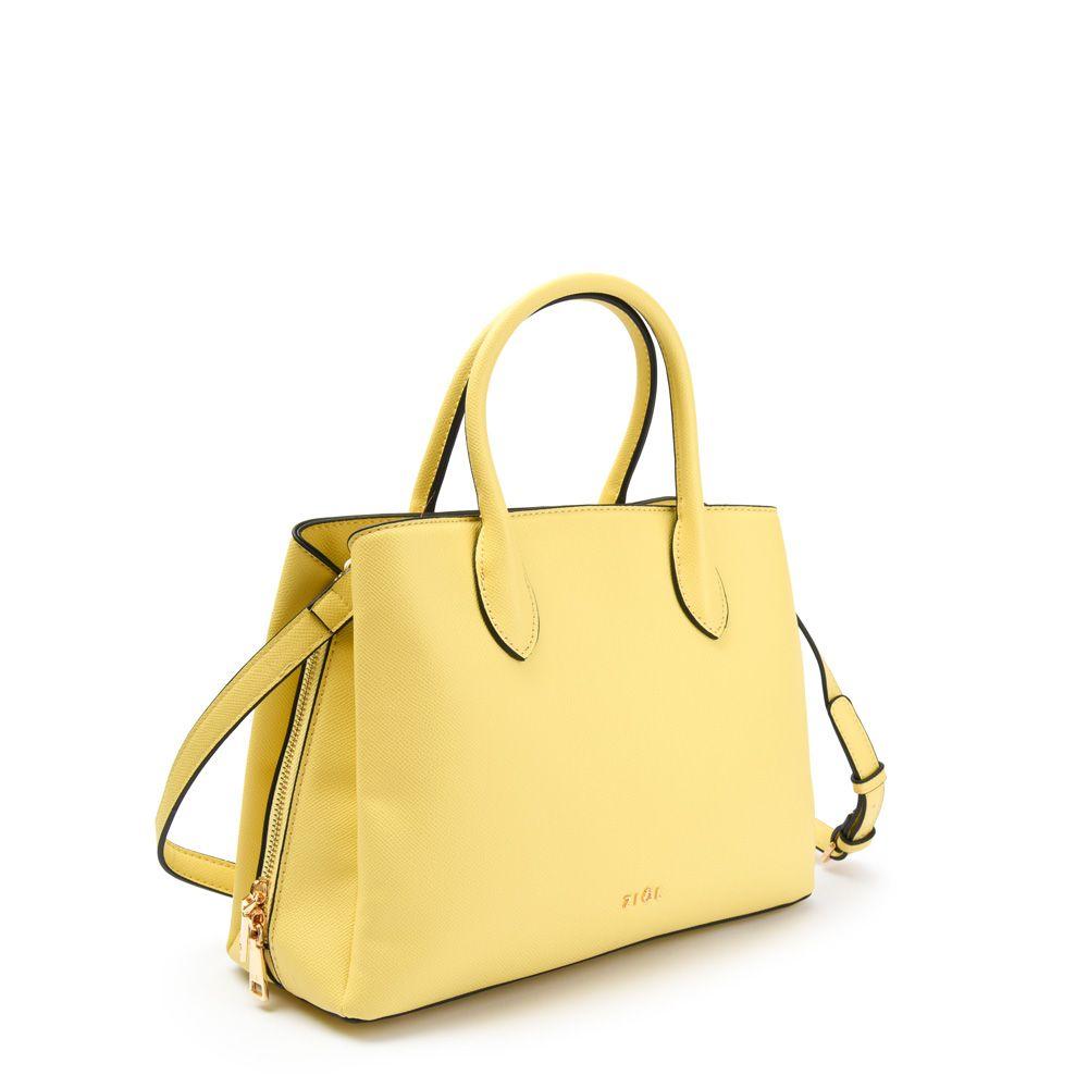 Cartera dos asas tres divisiones mediana taurin amarillo-1