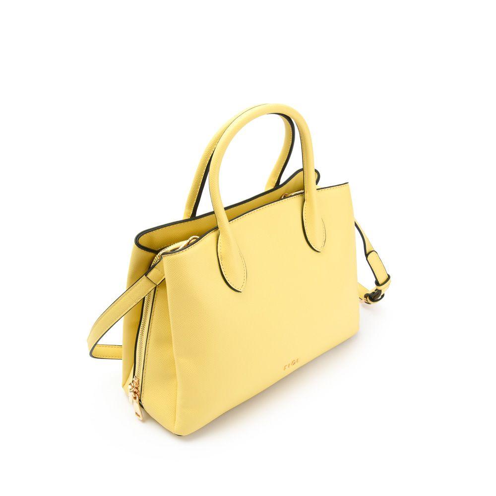 Cartera dos asas tres divisiones mediana taurin amarillo-2