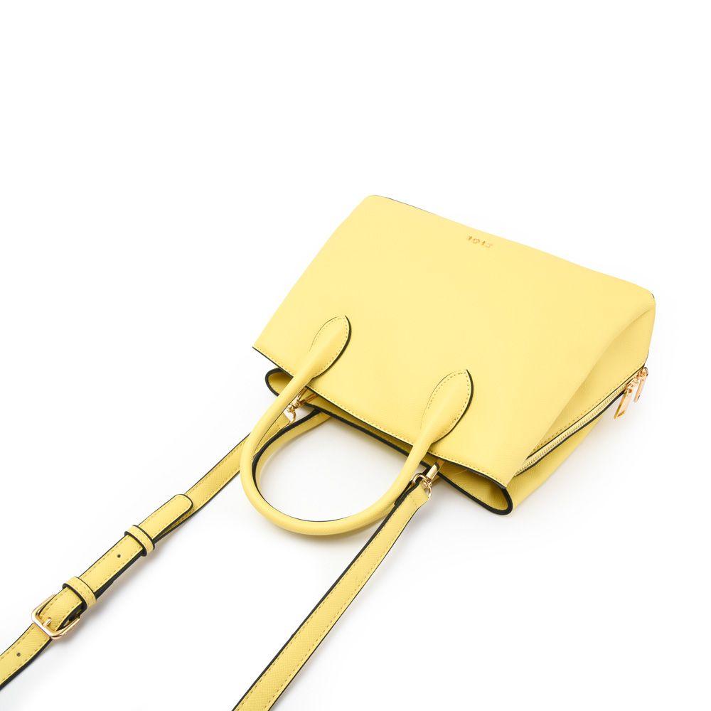 Cartera dos asas tres divisiones mediana taurin amarillo-3