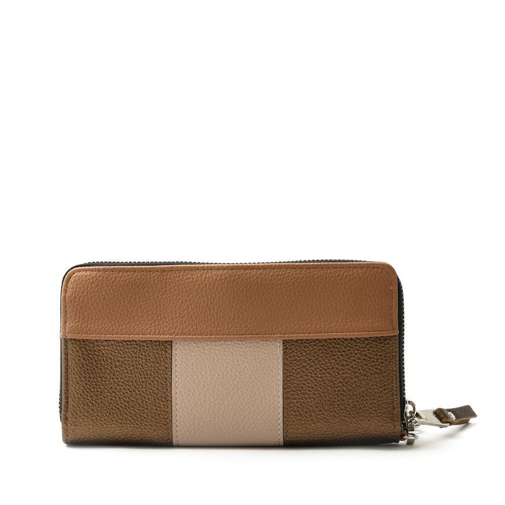 Mersin Billetera Tipo Estuche Acordeon Grande Beige Oscuro-1