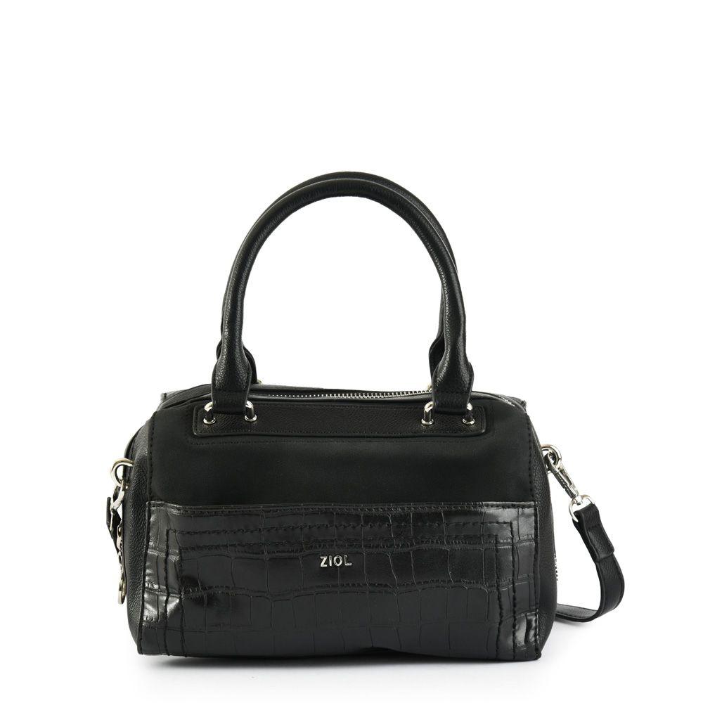 Cartera dos asas baul pequeña nini negro-0