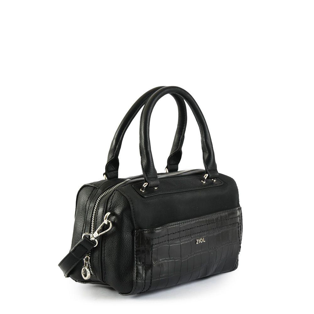 Cartera dos asas baul pequeña nini negro-1