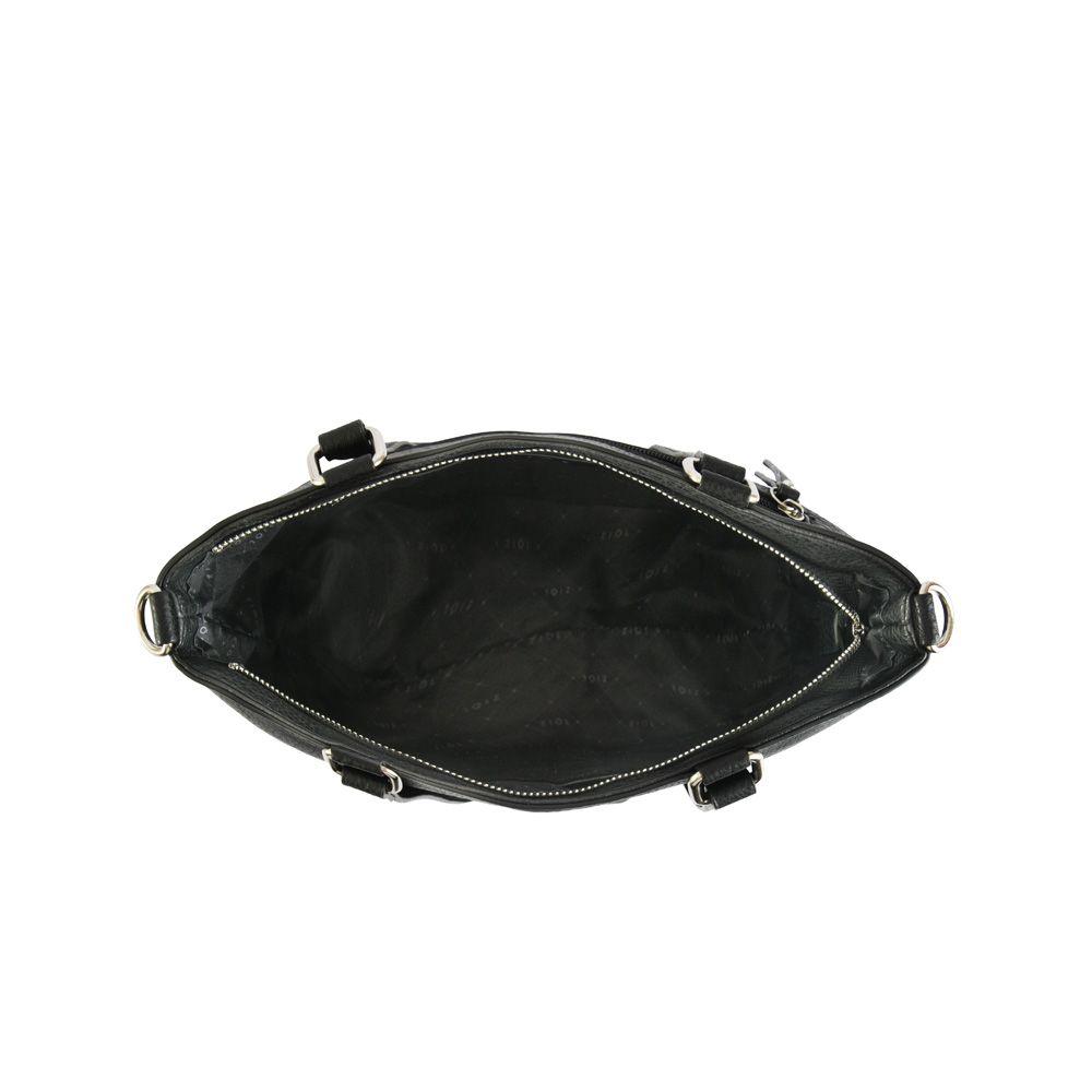 Cartera dos asas mediana kristal negro-3