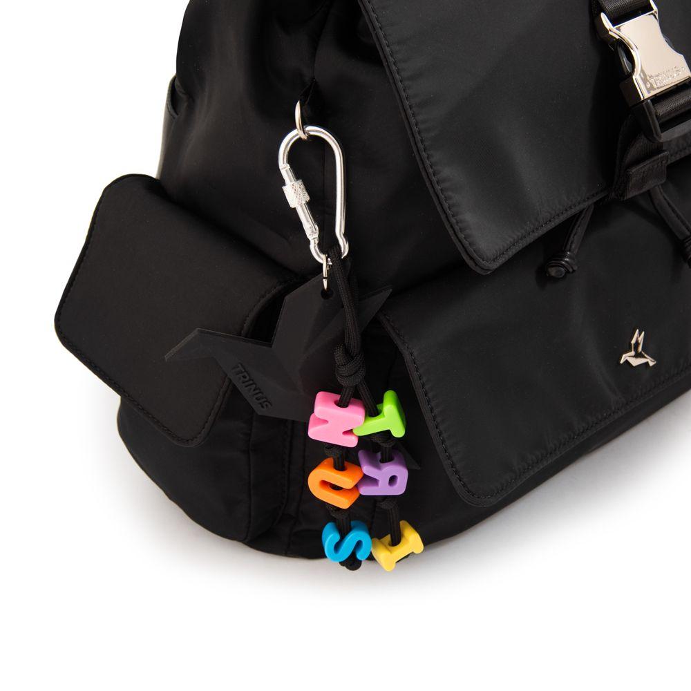 Mochila con tapa melania mediana negro-2