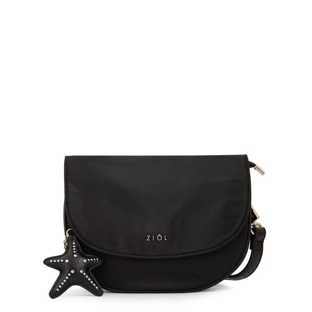 Cartera bandolera con tapa marina negro-0