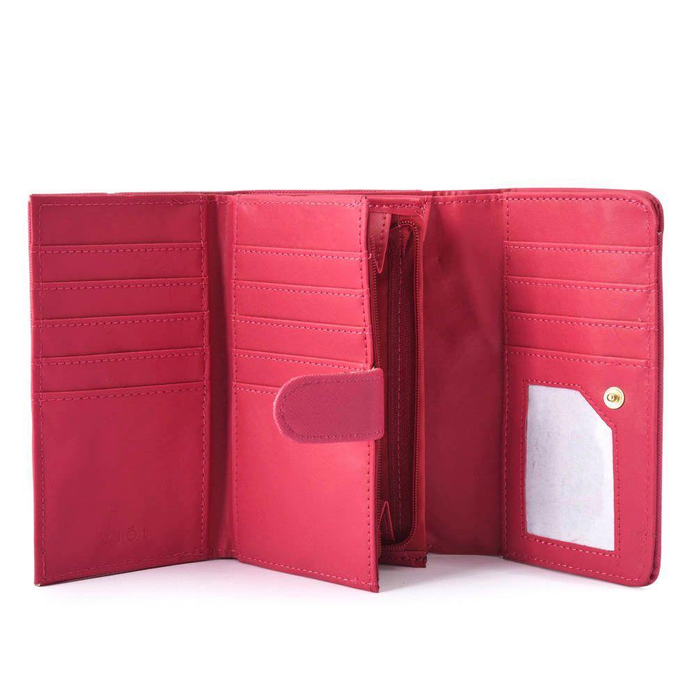 Andia Billetera Acordeon Mediana Coral/Sandia-3