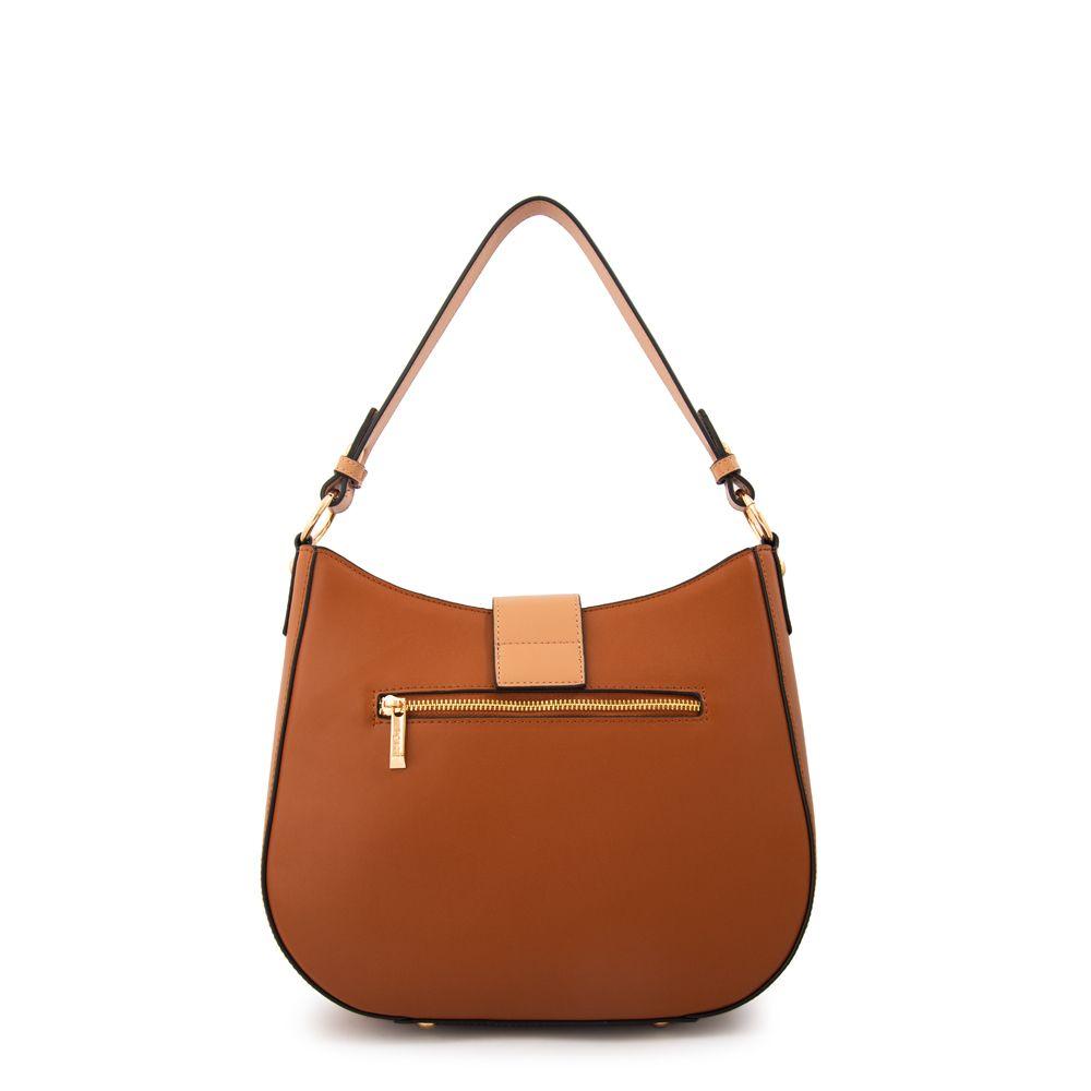 Cartera corte oval sarah mediana café-2