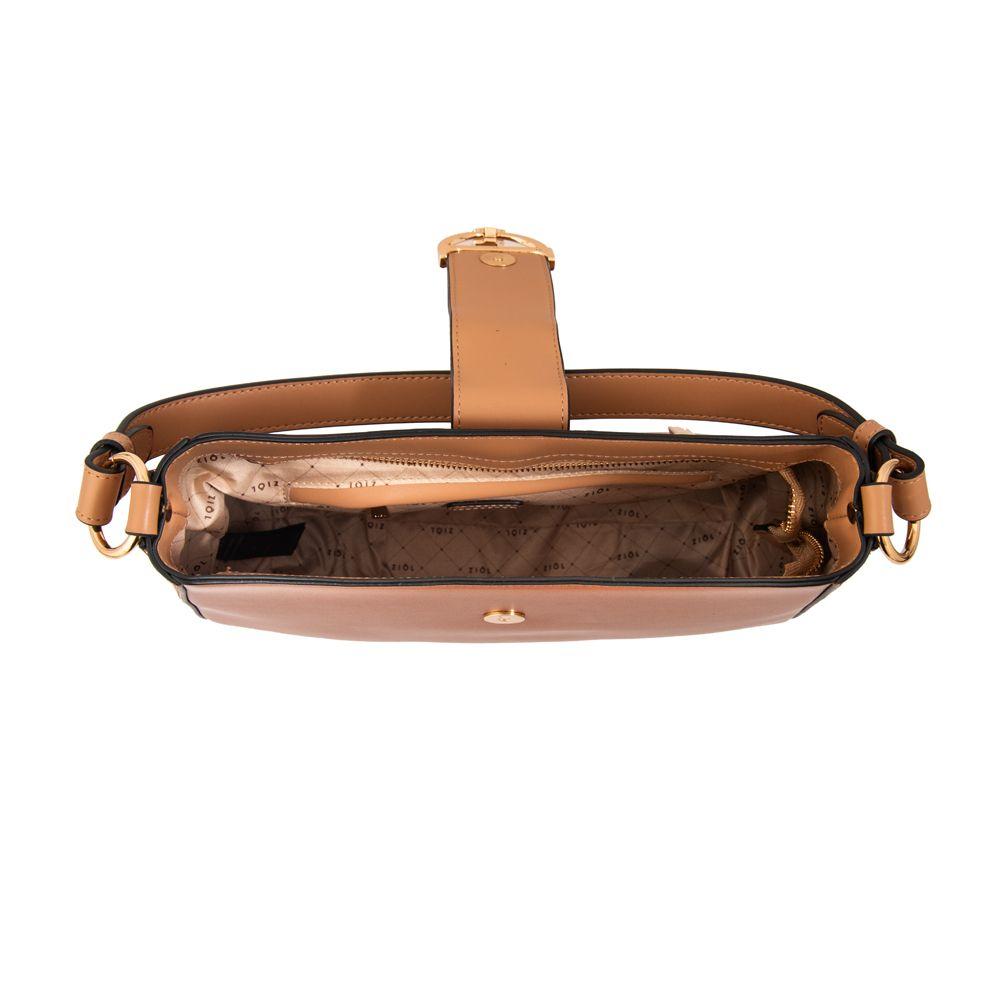 Cartera corte oval sarah mediana café-3