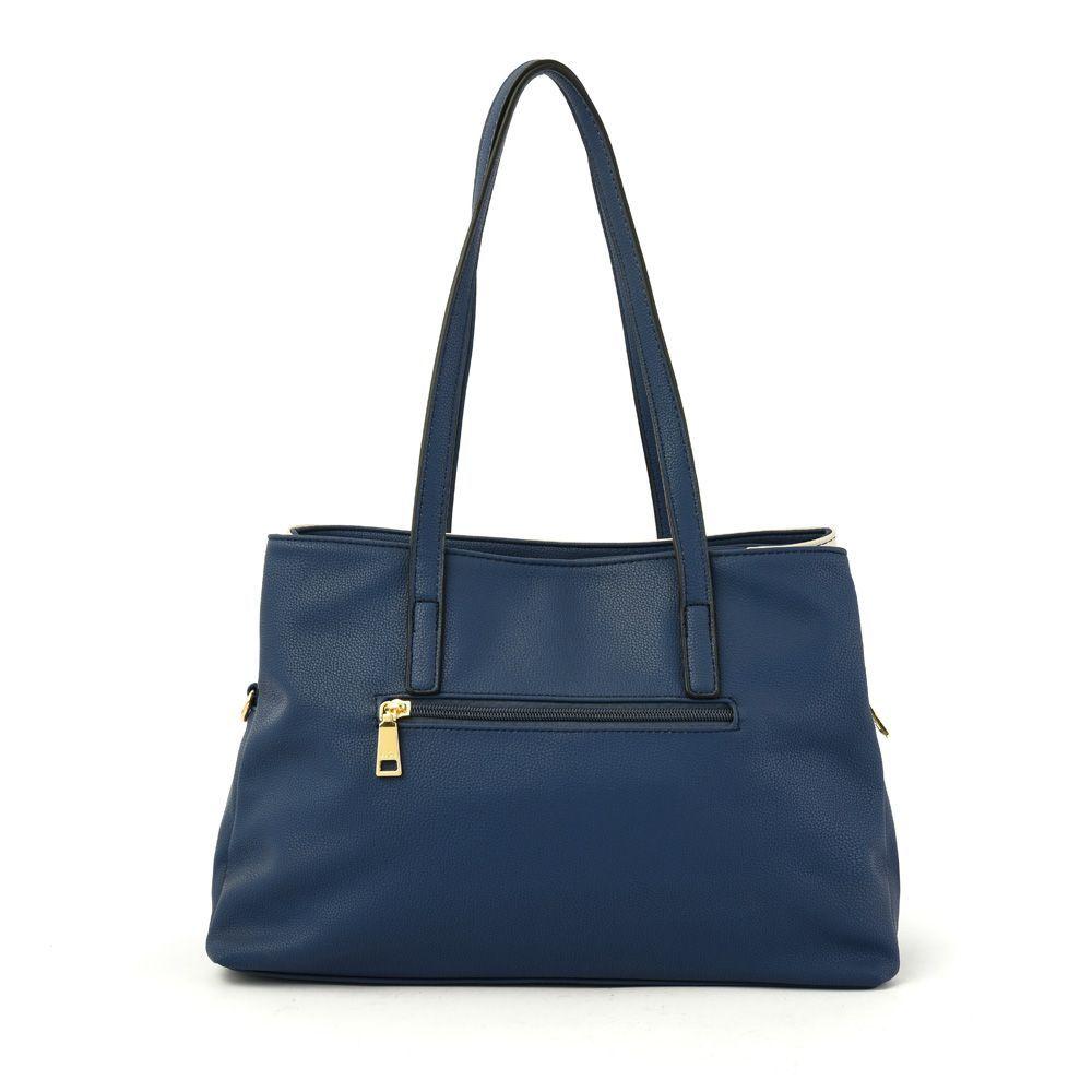 Laisse Cartera Tipo Dos Asas Tres Divisiones Azul-2