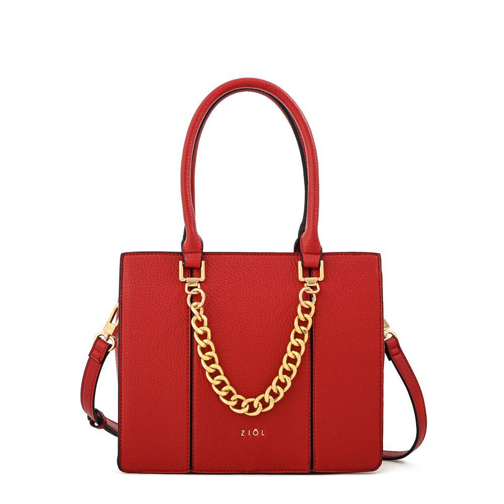 Cartera Dos Asas cala mediana rojo-0